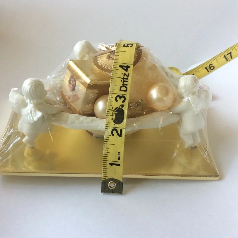 Angelic Scents Cream Cherub Soap Dish Vintage New